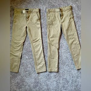 (2) Tommy Hilfiger chino school uniform pants.